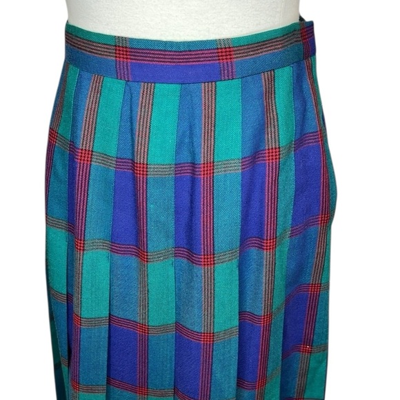 David Brooks Plaid Wool Skirt - Picture 2 of 7